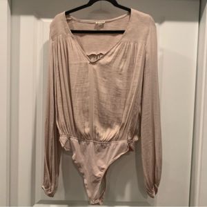 Intimately free onesie blouse rouched detailing